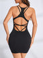 Crisscross Scoop Neck Active Dress