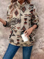 Geometric Half Zip Long Sleeve Sweatshirt