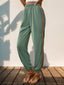 Weave Band Patchwork Elastic Waist Joggers