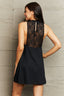 Spliced Lace Round Neck Sleeveless Dress