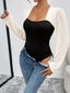 Two-Tone Long Sleeve Bodysuit