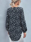 Animal Print V-Neck Blouse