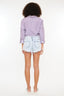 Kancan High Rise Frayed Hem Denim Shorts