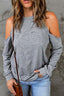 Cold Shoulder Long Sleeve Sweatshirt