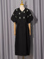 Embellished Puff Sleeve Midi Dress