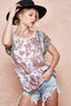 BiBi Round Neck Leopard & Snakeskin Short Sleeve T-Shirt