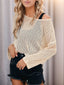 Openwork Long Sleeve Knit Cover Up