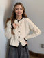 Cable Knit Button Up Cardigan