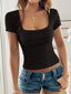 Scoop Neck Short Sleeve T-Shirt