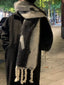 Oversized Chunky Knit Fringe Scarf