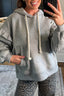 Ruffled Drawstring Long Sleeve Hoodie