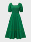 Smocked Puff Sleeve Tiered Dress