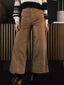 High-Waisted Wide Leg Cropped Pants