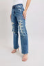 Judy Blue Full Size High Waist Heavy Destroy Straight Jeans Plus Size