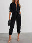 Zip Front Long Sleeve Jumpsuit