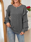 Ruffle Trim Long Sleeve Blouse