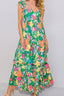 Tiered Ruffled Printed Sleeveless Dress