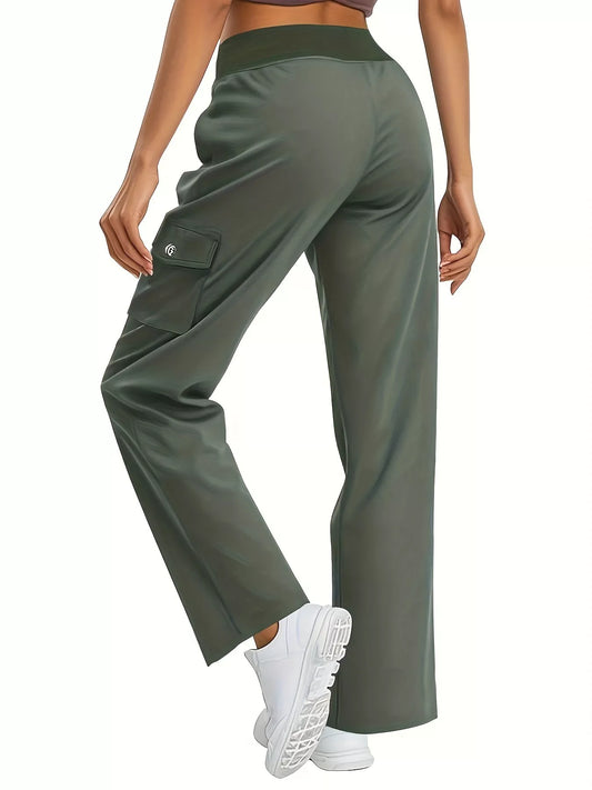 Relaxed Fit Active Pants with Drawstring Waist