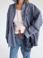 Oversized Plaid Button Up Shirt