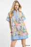 Umgee Mix Abstract Print Mini Dress