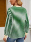 Striped Round Neck Long Sleeve T-Shirt