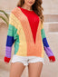 Color Block Openwork Sweater