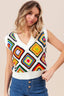 BiBi Diamond Granny Square Sweater Vest