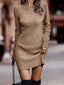 Full Size Ribbed Knit Bodycon Sweater Dress Plus Size