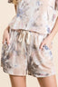 BiBi Tie Dye Terry Shorts with Drawstring