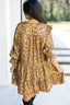 Tiered Leopard Print Mini Dress
