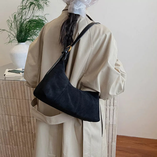 Lightweight Solid Color Shoulder Bag