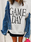Washed GAME DAY Graphic Baggy Sweatshirt