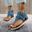 Studded Raw Hem Flat Sandals