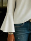 Full Size Ruffled V-Neck Bell Sleeve Top Plus Size