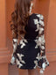 Floral Flounce Sleeve Mini Dress