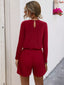 Long Sleeve Drawstring Romper