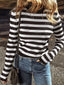 Stripe Slim Fit High Neck Knit Sweater