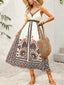 Printed V-Neck Midi Cami Dress