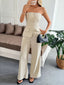 Button Down Tube Top and Pants Set
