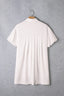 Collared Neck Short Sleeve Mini Dress