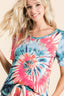 BiBi Tie Dye Print Jersey Knit Top