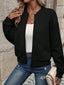Zip-Up Textured Long Sleeve Jacket
