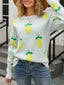 Lemon Crew Neck Round Neck Sweater
