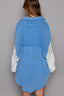 POL Openwork Lantern Sleeve Button Down Gauze Shirt