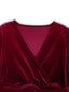 Velvet Wrap Surplice Maxi Dress