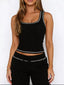 Scoop Neck Tank Top and Drawstring Pants Set