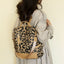 Leopard PU Leather Backpack Bag