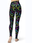 Abstract Print High Waist Active Leggings