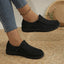 Lace Up Round Toe Slip-Ons