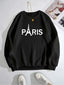 Paris Eiffel Tower Graphic Round Neck Sweatshirt
